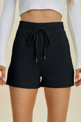 LIZAKOSHT - Basic Bae Full Size Air Scuba Drawstring High Waist Shorts