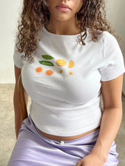 LIZAKOSHT - Women's Cherry Print Round Neck Graphic Tee, Vintage Trendy Casual Short Sleeve T-shirt For Daily Wear, Ladies Summer Outfit