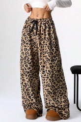 LIZAKOSHT  -  Leopard Wide Leg Pants