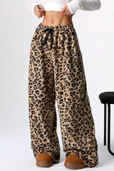 LIZAKOSHT - Leopard Wide Leg Pants