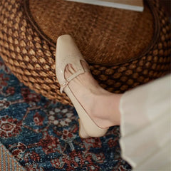 Lizakosht Spring Women Shoes Patent Leather Solid Color T-shaped Buckle Square Toe Chunky Heel Versatile Single Shoes Item No.1302