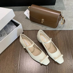 Lizakosht 2024 NEW Spring French Commute Mary Jane Women Flat Shoes Fashion Ladies Elegant Heel Dress Casual Ballet Shoes Mujer