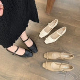 Lizakosht 2024 NEW Spring French Commute Mary Jane Women Flat Shoes Fashion Ladies Elegant Heel Dress Casual Ballet Shoes Mujer