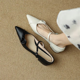 Lizakosht Spring/summer Mary Jane Shoes Genuine Leather Woman Shoes French Pointed Toe Low Heel Shoes Women Buckle Strap Women Pumps