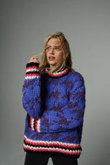 Spring Autumn Women Vintage Round Neck knitting Sweater Female Casual oversize Pullover Long Sleeve Chic Top