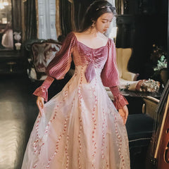 BElla Philosophy Wonder Elegant Sexy Square Collar Velvet Stitching Embroidered Sequins Butterfly Mesh Chic Party Dresses Female