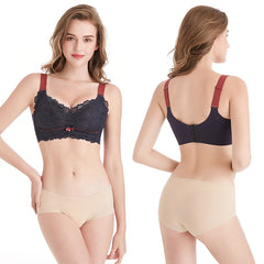 Plus Size Bras For Woman Minimizer Lace Bralette Wire Free Push Up Lingerie Underwear For Woman Convertible Straps Bras Ladies