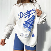 American Vintage Letter Printed White Sweatshirt Women Oversized Fashion Sport Winter Clothes New Korean Fashion Streetwear