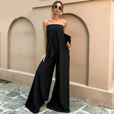 Lizakosht Black Ball Gown Sexy Tube Top Short Skirt Evening Dress Long Sleeveless High Straight Prom Dress Vestidos De Fiesta De Noche