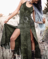 Medieval Retro Gothic Punk British Style Women Sexy Sleeveless Dress Carnival Party Elf Witch Cosplay Costume Vintage Vestidos