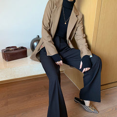 Lizakosht New Arrival Spring Summer High Waist Wide Leg White Pants Women Temperament Long Trouser Casual Street Office Lady Bottoms