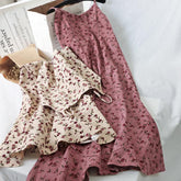 Bella philosophy 2022 women printed v-neck dress lady elegant Corduroy France dress female spaghetti strap spring vestidos