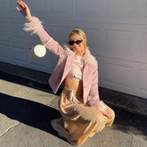 Winter Jacket Women 2021 Causal Jacket Warm Jacket Pink Wool Woolen Oversize Ladies Outerwear