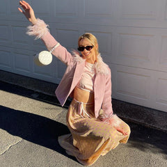 Winter Jacket Women 2021 Causal Jacket Warm Jacket Pink Wool Woolen Oversize Ladies Outerwear