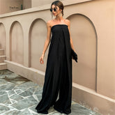 Lizakosht Black Ball Gown Sexy Tube Top Short Skirt Evening Dress Long Sleeveless High Straight Prom Dress Vestidos De Fiesta De Noche