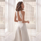 New Women's Clothing Hot Sexy Deep V Halter Jumpsuit Casual Trousers Solid Color Playsuit Club Party Wear Spring Summer Jumpsuit