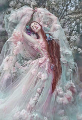 Light Pink Prom Dress Sweetheart Floral Dress Off-Shoulder Long Evning Dresses Applique Ruffles Photoshoot Dress With Train