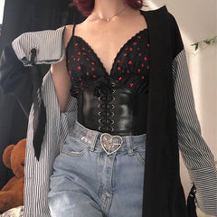 Black Sexy Women's Corset Top Female Gothic Clothing Underbust Waist Sexy Bridal Bustier Top Body Shapewear Slimming Clothing