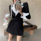 Woman Dresses Suit Skirt Women's Long-Sleeved Dress Vestido De Mujer Femme Robe