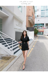 New arrival ladies fashion temperament comfortable jumpsuit elegant work style high quality vintage cute black playsuit jumpsuit