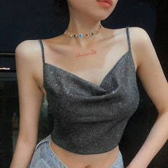 Halter Crop top t shirt Cropped Sexy Backless Sleeveless Tank tops for women Spring Autumn Woman clothes Ropa mujer Vetement
