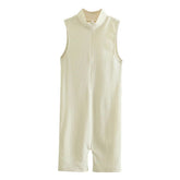 Sexy Skinnt Jumpsuit Women Fashion Casual Rompers Summer Tight-fitting Zipper Jumpsuits for Womens Bodysuits Woman Clothing
