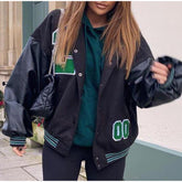 Spring And Autumn Vibe Style Baseball Uniform New Bomber Jacket For Women Fashion Retro Clothes Streetwear Oversized Coat