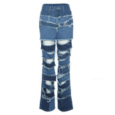 Denim Jeans Woman 2021 Vintage High Waist Jeans Woman Boyfriends Women's Jeans Cut Out Cowboy Denim Pants Vaqueros Mujer