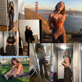 Y2K Pants E Girl Trousers Women Animal Leopard Flare Skinny Pant Two-layers Mesh Aesthetic Female Sweatpants Spring Lady Bottoms