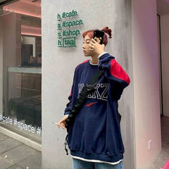 Long-sleeved T-shirt Hip Hop men women society vintage all-match spring autumn top student Korean loose sports streetwear shirts