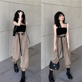 Lizakosht 2022 Brand New Women Fashion Trousers High Waist Ankle-length Loose Casual Pants Cargo Pants Pantalones Mujer Cintura Alta