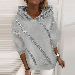 Autumn New Fashion Sequin Women Hooded Sweatshirt 2022 Spring Casual Long Sleeve Tops Pullover Harajuku Female Patchwork Hoodies