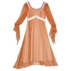 Lizakosht Spring Autumn Dress Women Vintage Elegant Slim Midi Dress Sweet Mori Girl Retro Embroidery Long Sleeve Lace Patchwork Long Dress