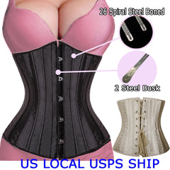 Slimming Body Shaper Woman Sexy Waist Trainer Underbust Corsets & Bustiers Satin Steel Boned Waist Cincher Corselet