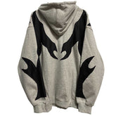 Goth Gray Y2k Skeleton Zip Up Hoodies Women Aesthetic Oversized Sweatshirts Autumn Winter Vintage Hooded Pocket Hoodie Coat 2021