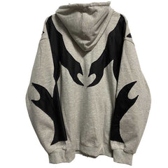 Goth Gray Y2k Skeleton Zip Up Hoodies Women Aesthetic Oversized Sweatshirts Autumn Winter Vintage Hooded Pocket Hoodie Coat 2021