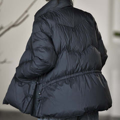 New White Lightweight Down Duck Winter Jacket Women Vintage Loose Warm Down Parka Women Cotton Jacket Padded Casual Slim Coat