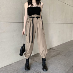 Lizakosht 2022 Brand New Women Fashion Trousers High Waist Ankle-length Loose Casual Pants Cargo Pants Pantalones Mujer Cintura Alta