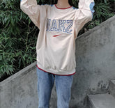 Long-sleeved T-shirt Hip Hop men women society vintage all-match spring autumn top student Korean loose sports streetwear shirts