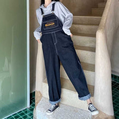 Spring Suspenders Straight Black Skinny Ladies Jeans Woman Pants Korean Fashion Women Clothes Streetwear Romper Overalls