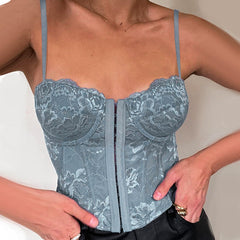 Lizakosht Summer Women Solid Spaghetti Strap Camis Tshirts Spring Sexy Corset Crop Tank Tops Tees Bodycon For Women Female