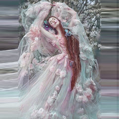 Light Pink Prom Dress Sweetheart Floral Dress Off-Shoulder Long Evning Dresses Applique Ruffles Photoshoot Dress With Train