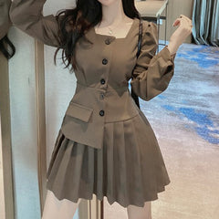 Elegant Blazer Dress Women Long Sleeve Office Party Dress Female Spring 2021 High Waist Fashion Business Mini Dress Korean