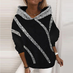 Autumn New Fashion Sequin Women Hooded Sweatshirt 2022 Spring Casual Long Sleeve Tops Pullover Harajuku Female Patchwork Hoodies