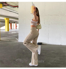 Lizakosht  Fashion Loose Jeans For Women High Waist Stretch Wide Leg Femme Trousers  Casual Comfort Denim Mom Pants 2021 Washed Jean Pants