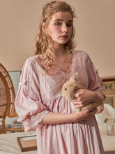 Nightgown Women Elegant Sleeping Dress Cotton Nightie Summer