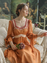 Lizakosht Spring Autumn Dress Women Vintage Elegant Slim Midi Dress Sweet Mori Girl Retro Embroidery Long Sleeve Lace Patchwork Long Dress