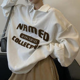 Lizakosht Vintage Corduroy Hoodies Y2k Oversized White Sweatshirts Women Casual Harajuku Loose Korean Fashion Pullover Hip Hop