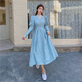 Solid Elegant Dress Women Winter Patchwork Lace Party Midi Dress Female Casual French Style Sweet Kawaii Korean 2021 Women Dress