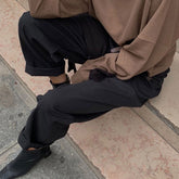 Autumn Winter New Fashion Solid Color Simplicity Loose Casual Women Casual Pants Korean Fashion Temperament High Waist